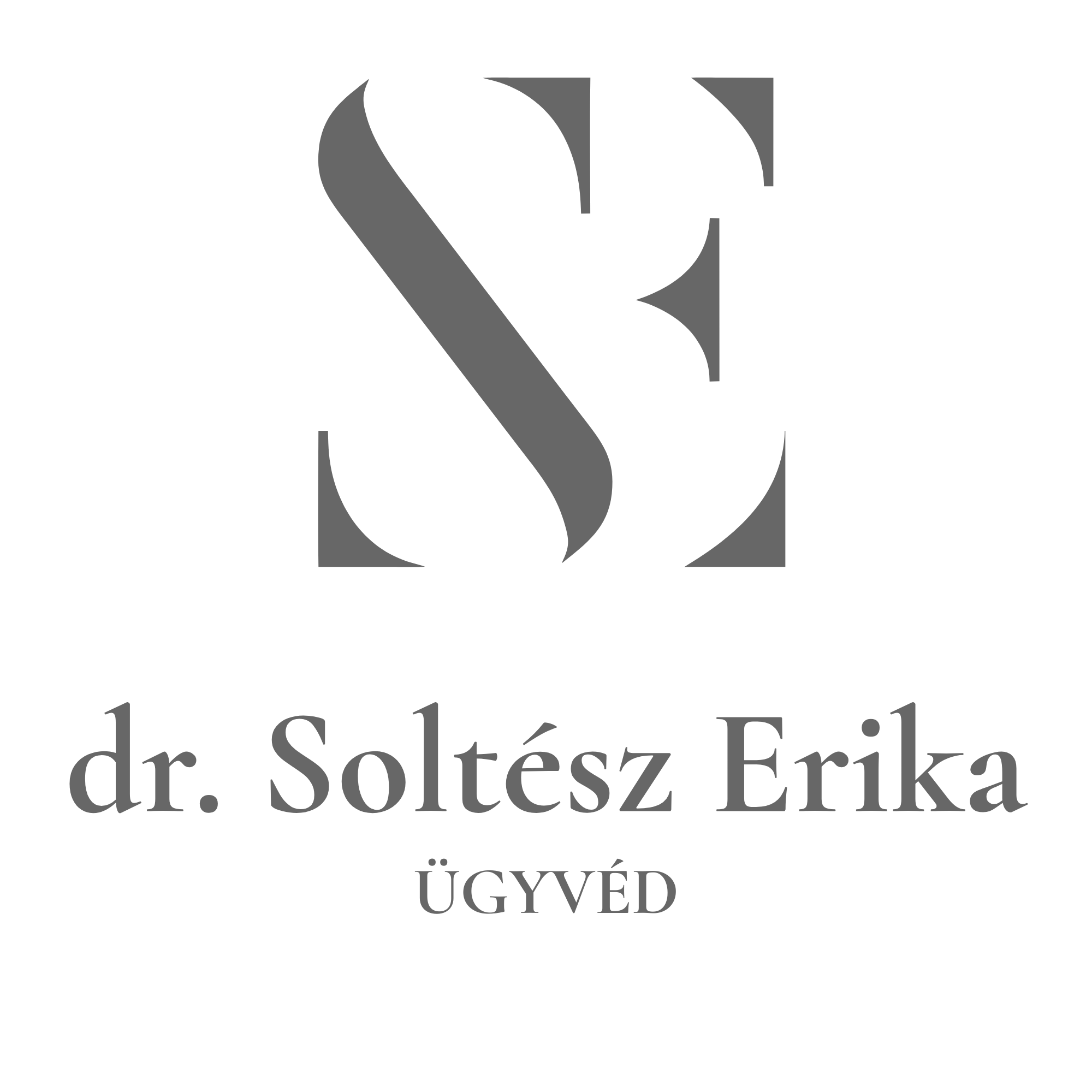 Dr. Soltész Erika ügyvéd logó - SE monogram